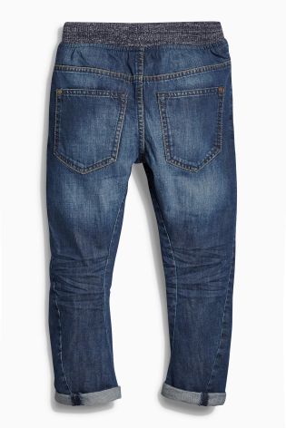 Rib Waist Pull On Jeans (3-16yrs)